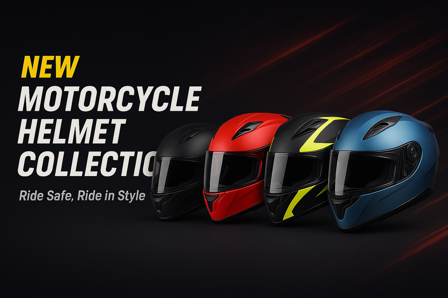 Motorcycle Helmet Collection Banner
